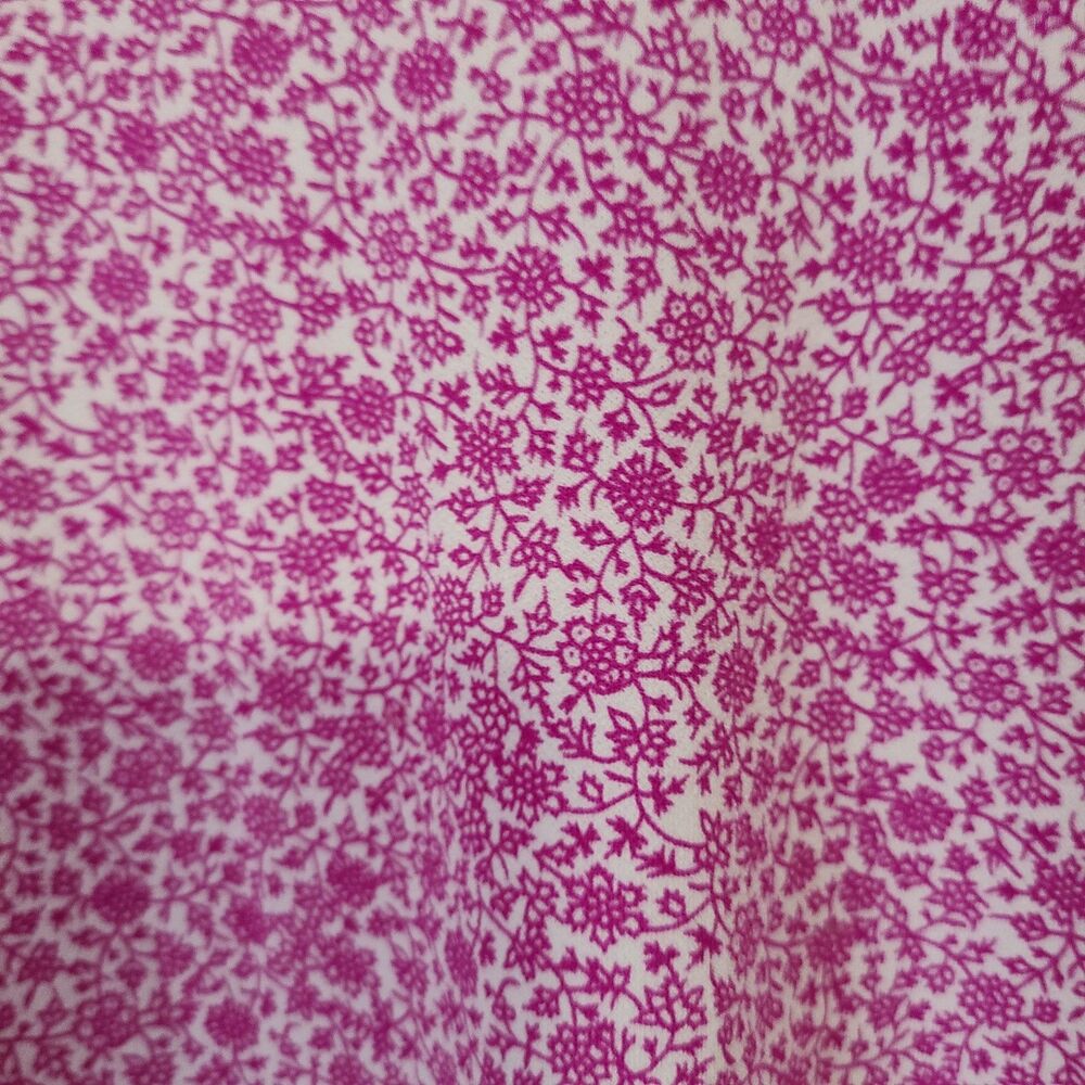 Adrianna Papell Pink Floral Top Women's Size Small High Neck 3/4 Sleeve Stretch - Picture 10 of 11